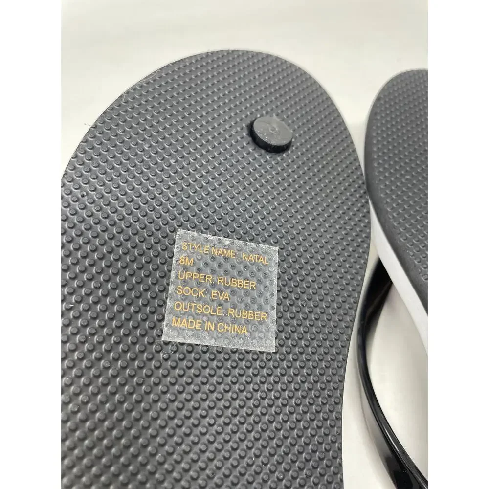 Kate Spade York Natal Blue Heron Floral Flip Flops Thong Sandals Shoes Womens 8